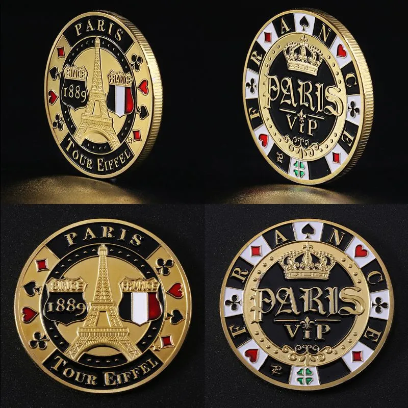 

Paris VIP Las Vegas Commemorative Coins Lucky Specie Eiffel Tower Since 1889 France Love Badge