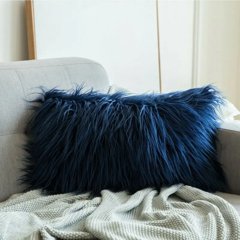 Роскошные серии Плюшевые Стиль подушка из искусственного меха чехол супер