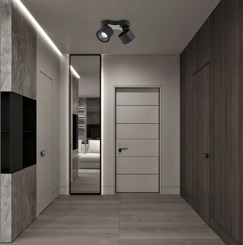 Лампа рассеянного освещения для установки на поверхности светодиодный COB Downlight14W/20 Вт вращающийся Светодиодный точечный светильник потолочный светильник с светодиодный драйвер AC110V/220 V