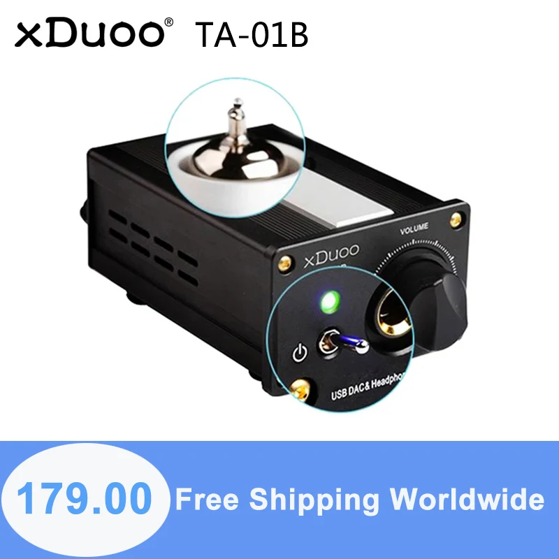 

XDUOO TA-01B 12AU7 Tubes Amplifier High Performance HIFI USB DAC Tube Headphone Amplifier