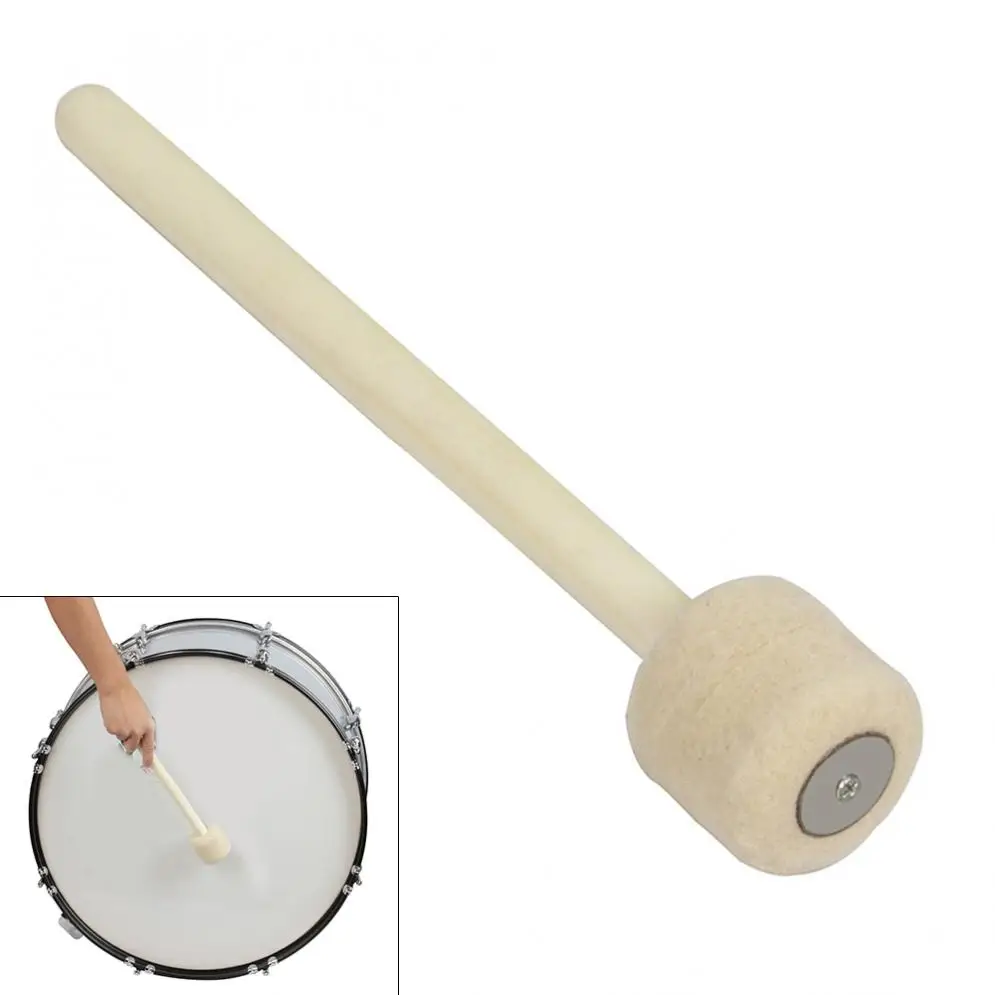 Басовый барабан деревянные барабанные палочки шерсть войлочная головка прочный
