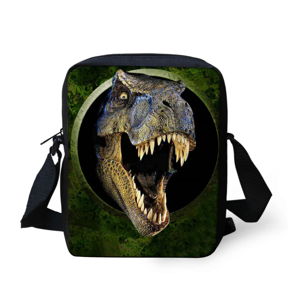 Fashion Vintage Small Cross Body Shoulder Bag Boys Messenger Bags Cool Dinosaur Crossbody Casual Canvas Travel |