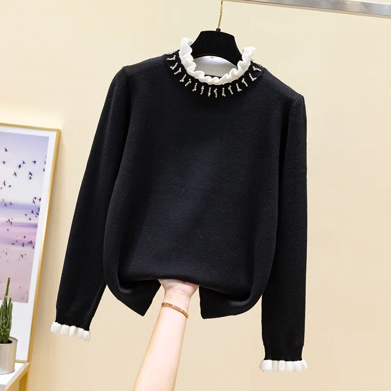 

winters is brought in by han edition cultivate morality show thin knitting sweater female render unlined upper garment