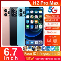 celular i12 pro max 5g 5800mah global version12gb 512gb smartphone 6 7 inch 10 core android 10 cellphone mobile phone unlock 4g