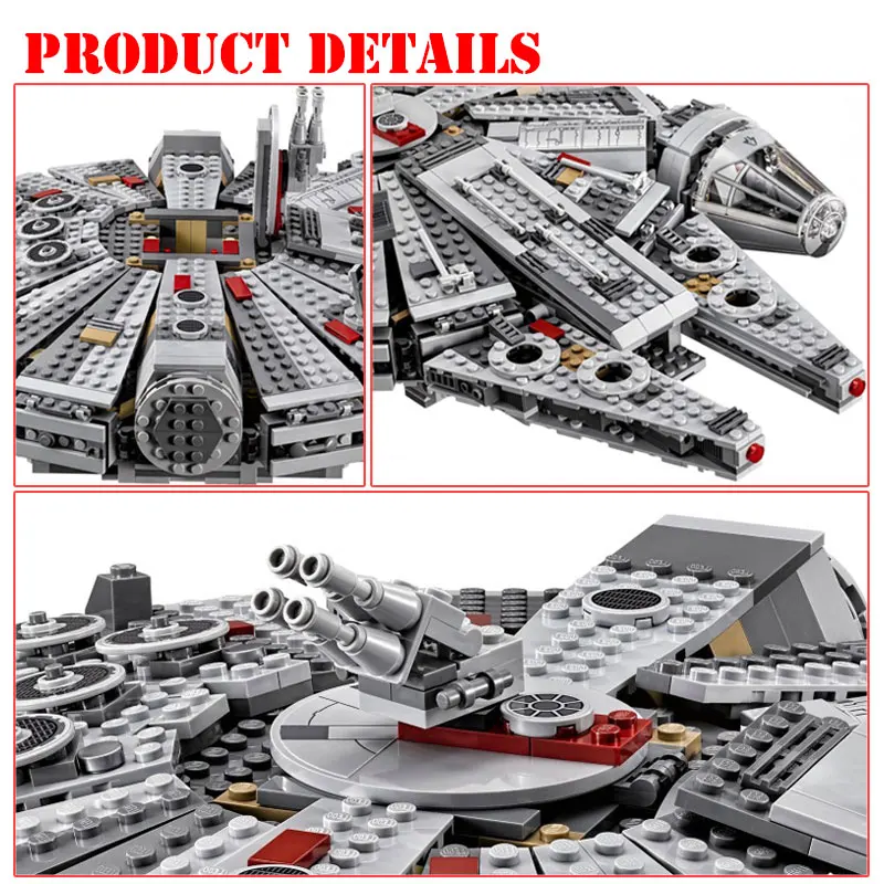 BZDA Star Wars Millennium Falconlys 1381 шт Строительные блоки MOC модель броненосца комплект