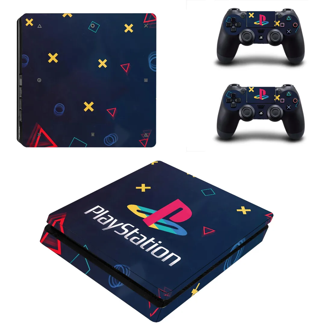 

Наклейка с логотипом в виде символа PS4, тонкая наклейка, защитная обложка, наклейка для PS4, тонкая консоль и фото, Виниловая наклейка