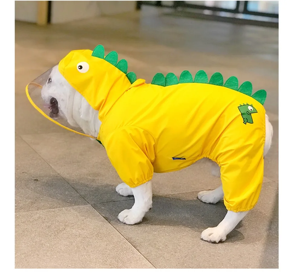 

Dog Raincoat Pet Waterproof Rain Coat Puppy Jumpsuit Hooded Outdoor Summer Animals Sun Protection Costume Overalls for Dog Cloak