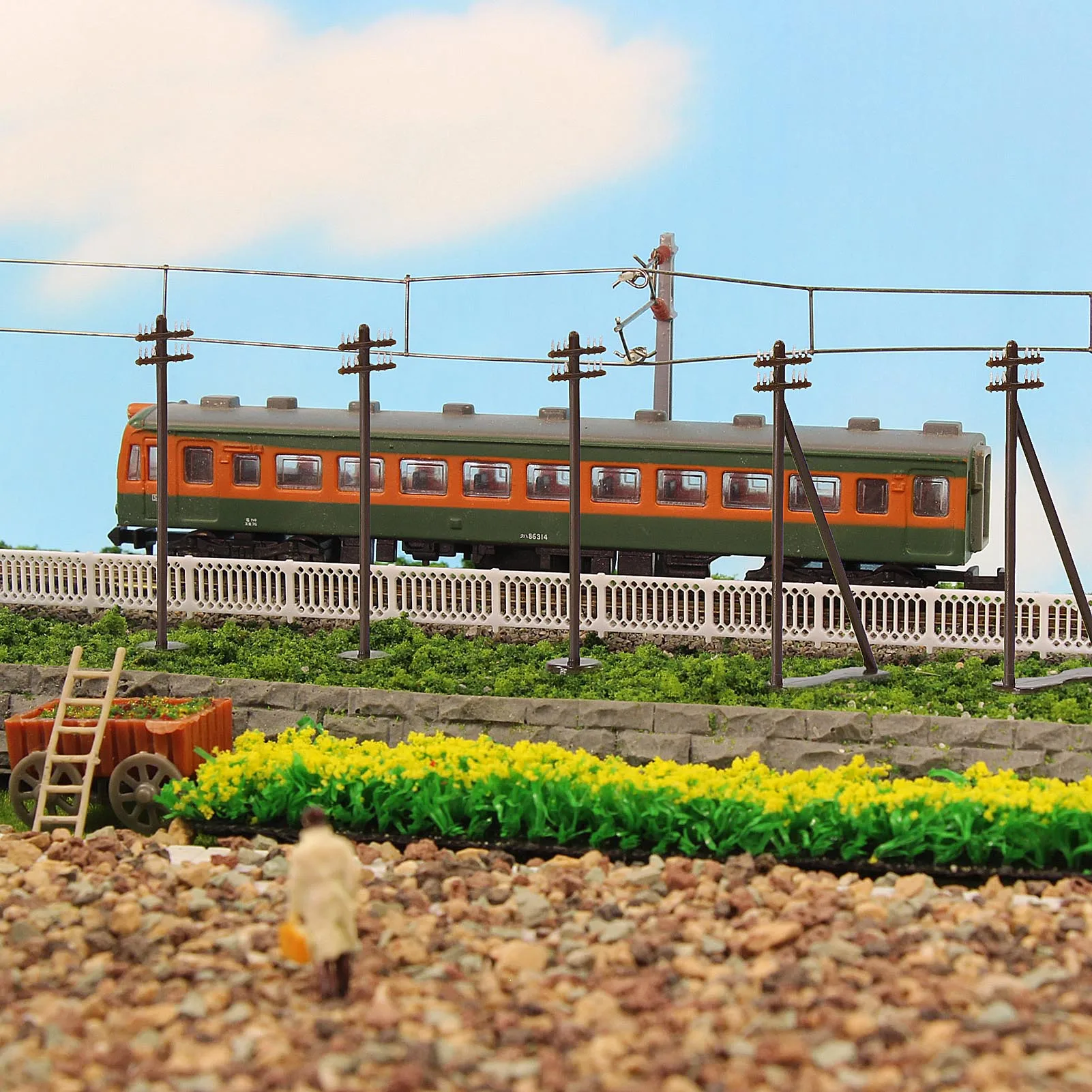 evemodel pces modelo trens escala pólos de energia pólos telegráficos diorama railroad