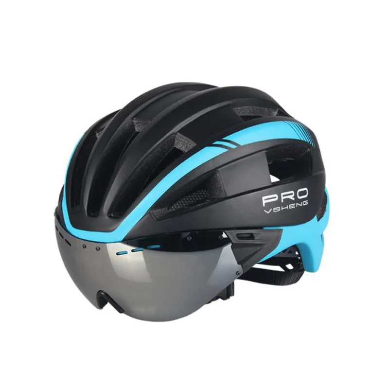 Велосипедный шлем ультралегкий велосипедный шлем цельный литой дорожный велосипедный шлем горный велосипедный шлем 30 отверстий PMT Лидер продаж - Цвет: black and blue