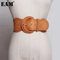 eam suede pu leather big buckle adjustable wide belt personality women new fashion tide all match spring autumn 2022 jz135