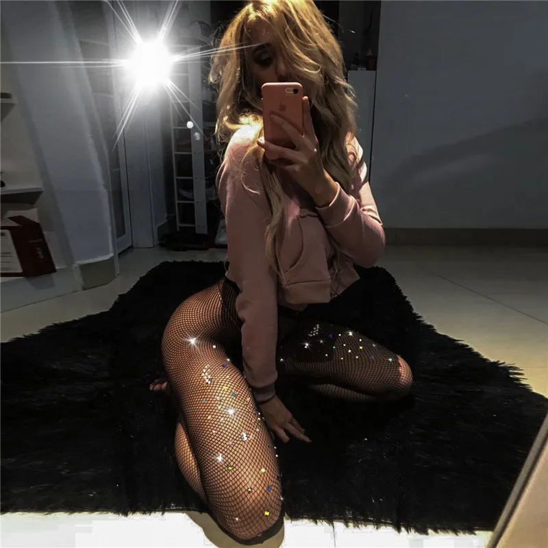 Женское Сетчатое нижнее белье с кристаллами перфорацией | Женская одежда