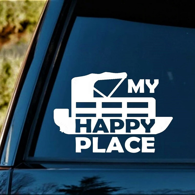 16*10.9cm Happy Lake Boating Accessories Funny Car Window Bumper Novelty JDM Drift Vinyl Decal Sticker | Автомобили и мотоциклы