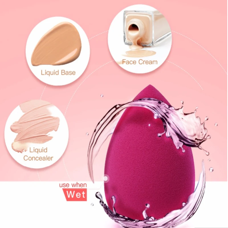 Licuadora de Belleza детский розовый спонж для макияжа блендер пуховка пудры гладкая