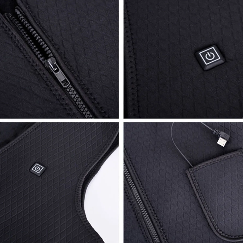 Men Women Winter Heated Jacket Outdoor USB Electric Thermal Waistcoat Adjustable Temperature Coat Vest Plus Size Clothing Hiking | Спорт и