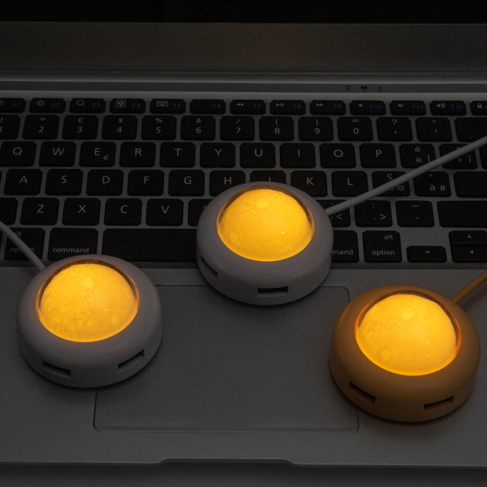 

USB Extender Moon Light Cute Pet USB Splitter Atmosphere Night Light USB One for Four Cute Hub