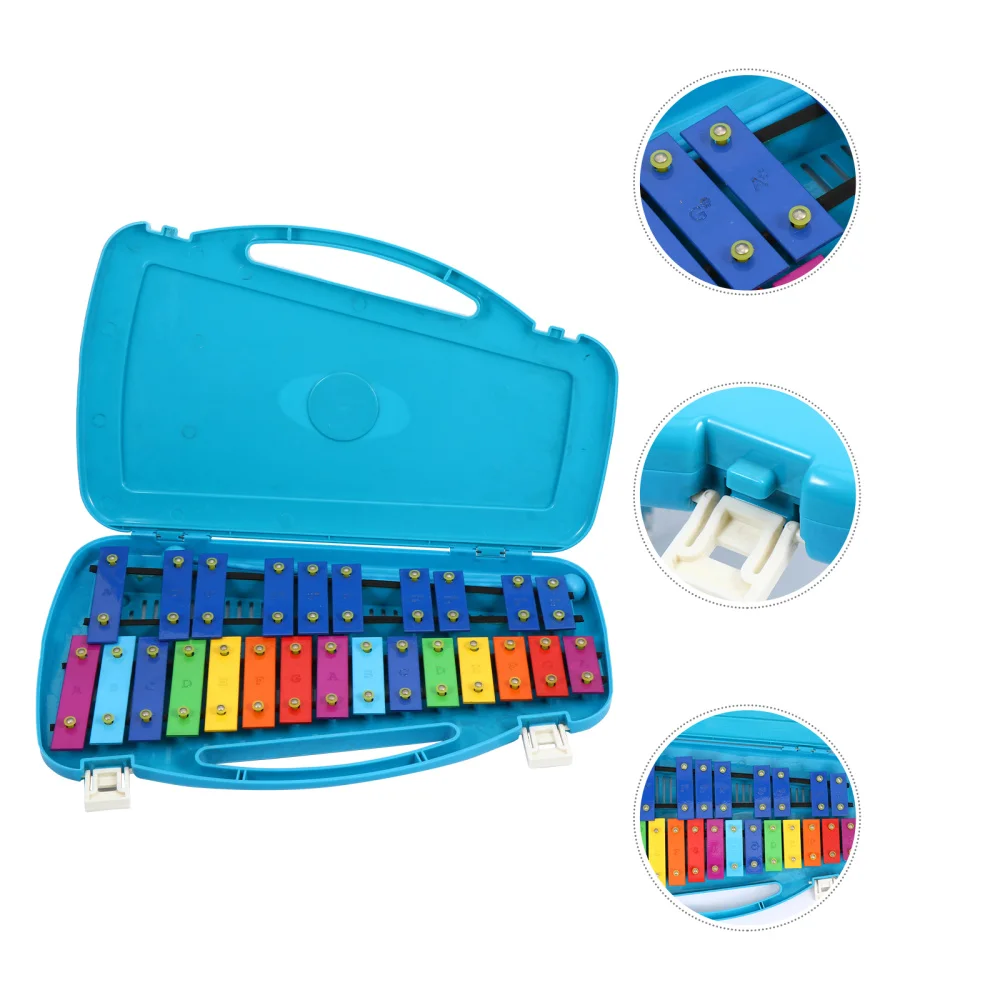 

1pc Kid Percussion Instruments Metallophone Percussion With 25-Note Plate