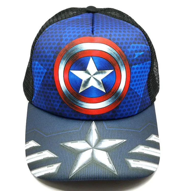 

2021 Disney for American Captain Marvel Spiderman hat Hulk duck tongue baseball hat outdoor sunshade cartoon Batman NET hat