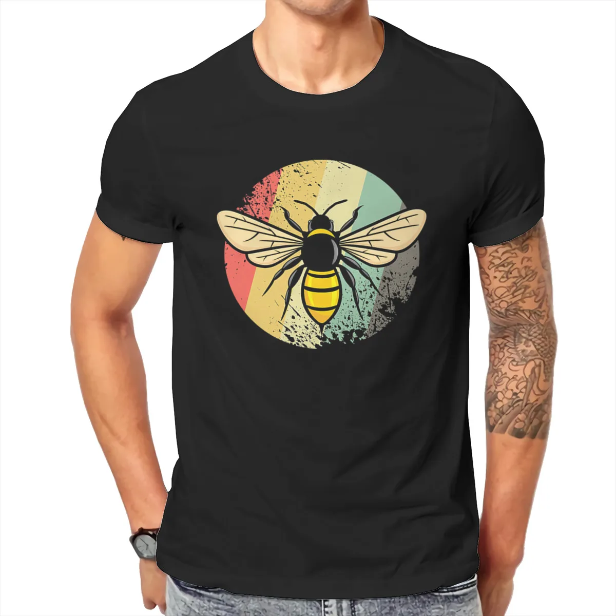 

Bees Beehive Keepers Beekeeper Honeycomb Honeybee Gift Bee Retro Vintage T shirt Men T shirt summer T-shirt