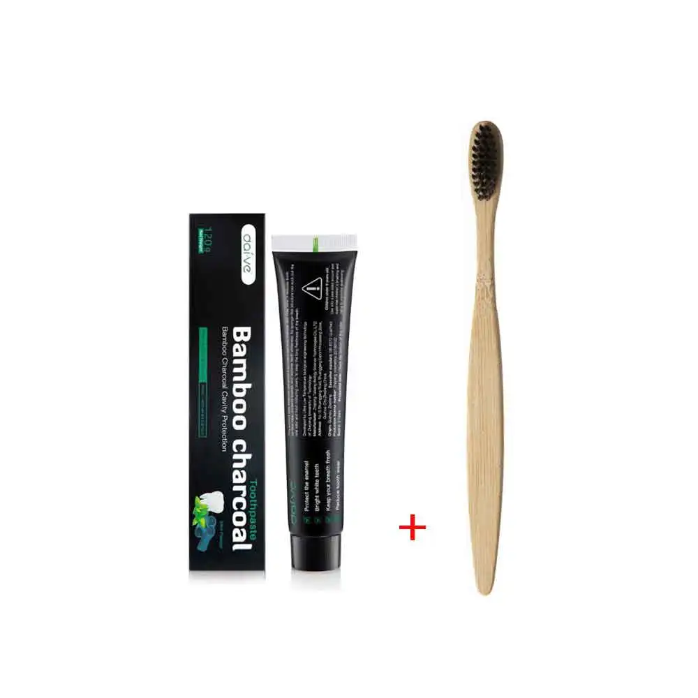 120 г активированный уголь Отбеливание зубов Гигиена полости рта зубной пасты бамбуковый уголь зубная паста уход за зубами удаление пятен - Цвет: 2pcs set 1
