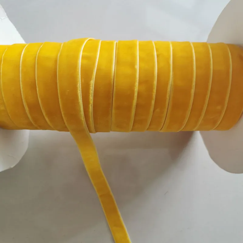 DIY 5 ярдов 12 мм мягкая удобная бархатная лента много цветов на выбор - Цвет: orange