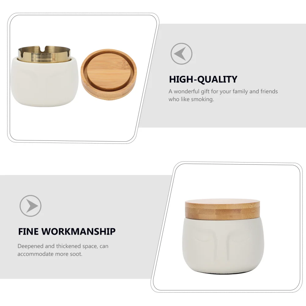 

1pc Creative Wind-proof Ashtray Living Room Decorative Ashtray Office Ashtray