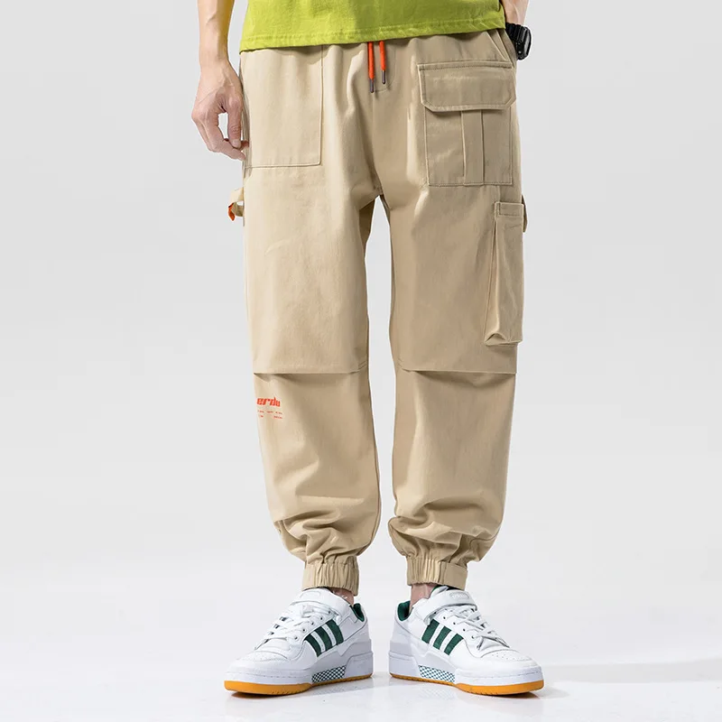 

Prowow 2021 Spring AutumnCotton Men Cargo Pants Multi-pocket Elastic Waist Harem Pant Hip Hop Casual Trousers Joggers Male M-4XL