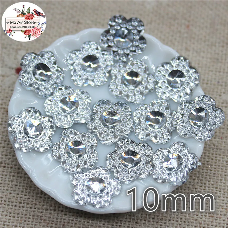 200 шт. прозрачный цветок акриловая плоская спина Кабошон Художественное