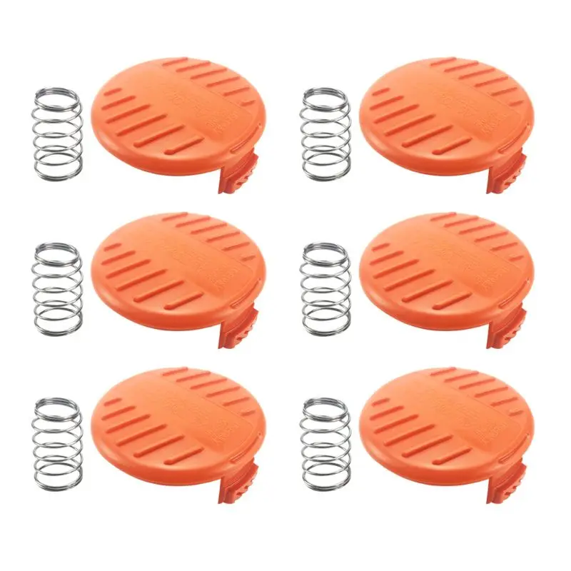 

6 Sets Spring Spool Cap Covers Replacement for AF-100 Trimmer Garden Lawn Mower