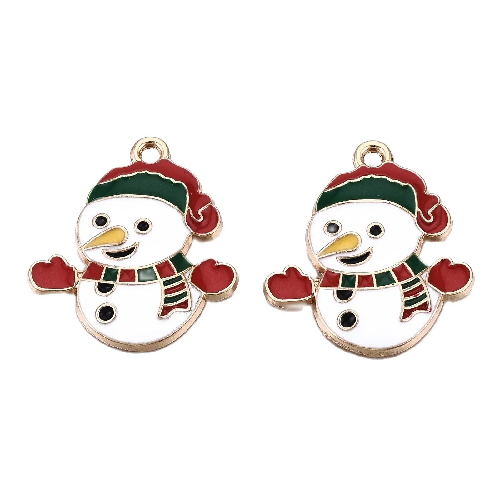 

10 Pcs Alloy Enamel Christmas Theme Charms Pendant For DIY Bracelet Necklace Earring Craft Making Clothes Sewing Bag Decoration