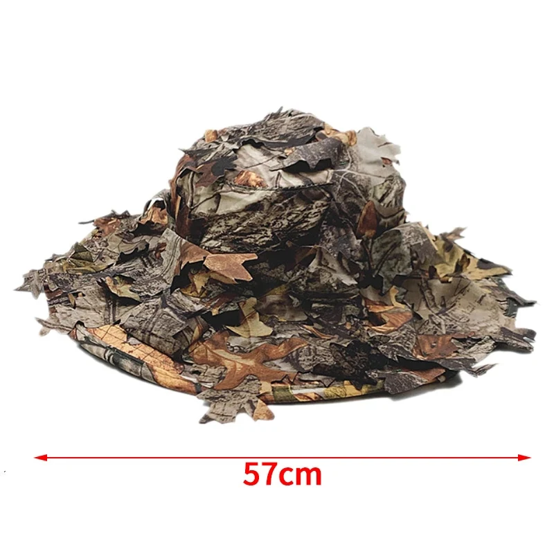 Камуфляжные охотничьи шапки с бионическими 3D Настоящими Листьями дерева