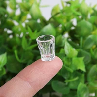 15pcsset small miniature drink ice cream cup kitchenware model kids transparent plastic pretend play toys