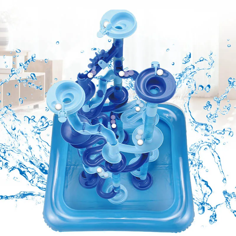 Мраморный гоночный лабиринт с шариками водный игровой трек детский подарок для