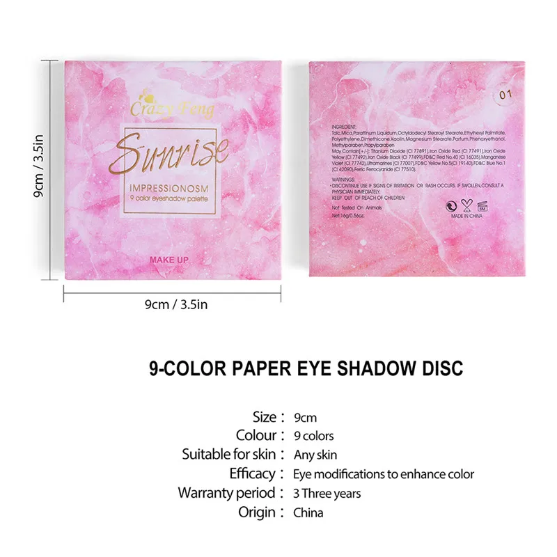 9 цветов Палитра теней Блеск Тени для век Косметика мерцающий Алмазный глаз