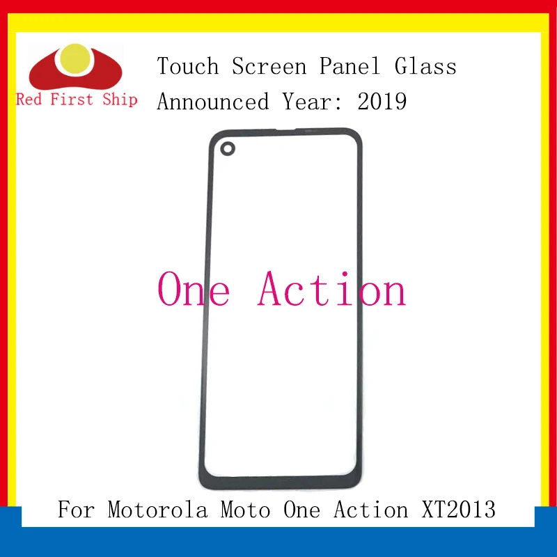 Замена ЖК переднего сенсорного экрана Стекло Внешний объектив для Motorola Moto One Action XT2013