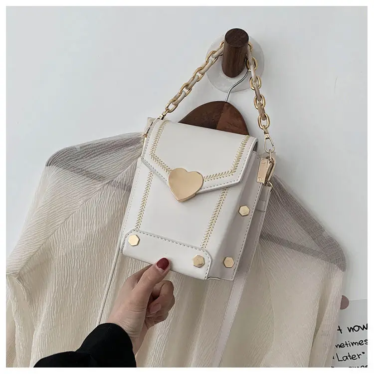 

New Women Shoulder Bag Fashion Crossbody Bags Casual Chains Tote Outdoor Bag PU Leather Handbag Messenger Bags Mobile Phone Bag