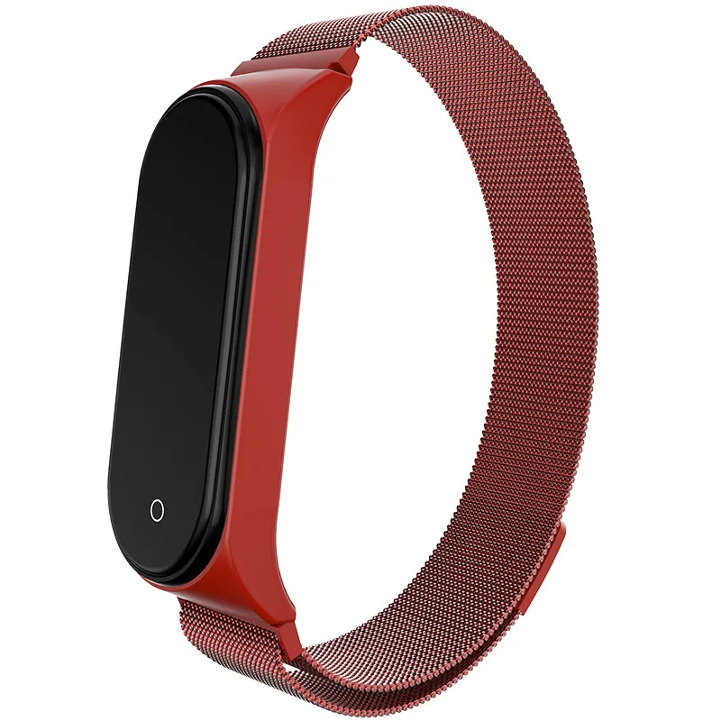 Mi lanese магнитный ремешок для xiao mi band 4 3 браслет из нержавеющей стали для xiaomi браслет сменный металлический браслет mi band 4 3