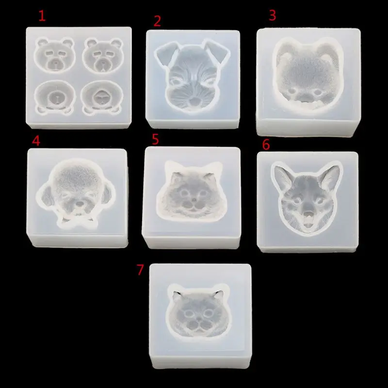 

Cute Pet Dog Cat Bear Pendant Resin Silicone Mold Jewelry Making Tools Art Craft