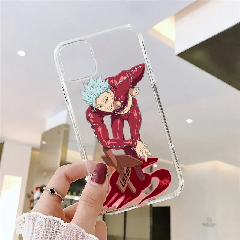 

anime seven deadly sins Phone Case Transparent soft For iphone 5 5s 5c se 6 6s 7 8 11 12 plus mini x xs xr pro max