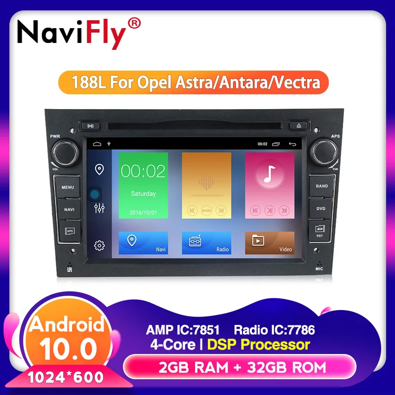 Navifly 4G wifi Android 10 RDS 32G ROM 2G RAM автомобильный DVD для Opel Astra H G J Antara vectra c b Vivaro astra corsa d zafira |