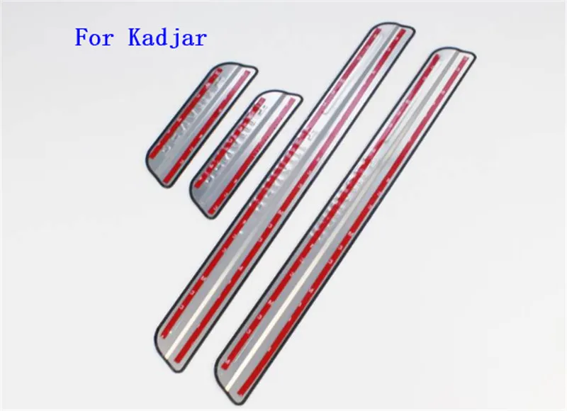 

stainless steel Car door cover outside door sill plate Scuff Plate / Door Sill For Renault Kadjar 2016 2017 2018 Car styling