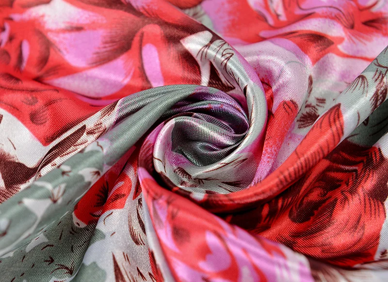 

2020 New Style Satin Bandana 90Cm Silk Scarves Soft Versatile Scarf Women-Style Headscarf chiffon hijab infinity poncho winter