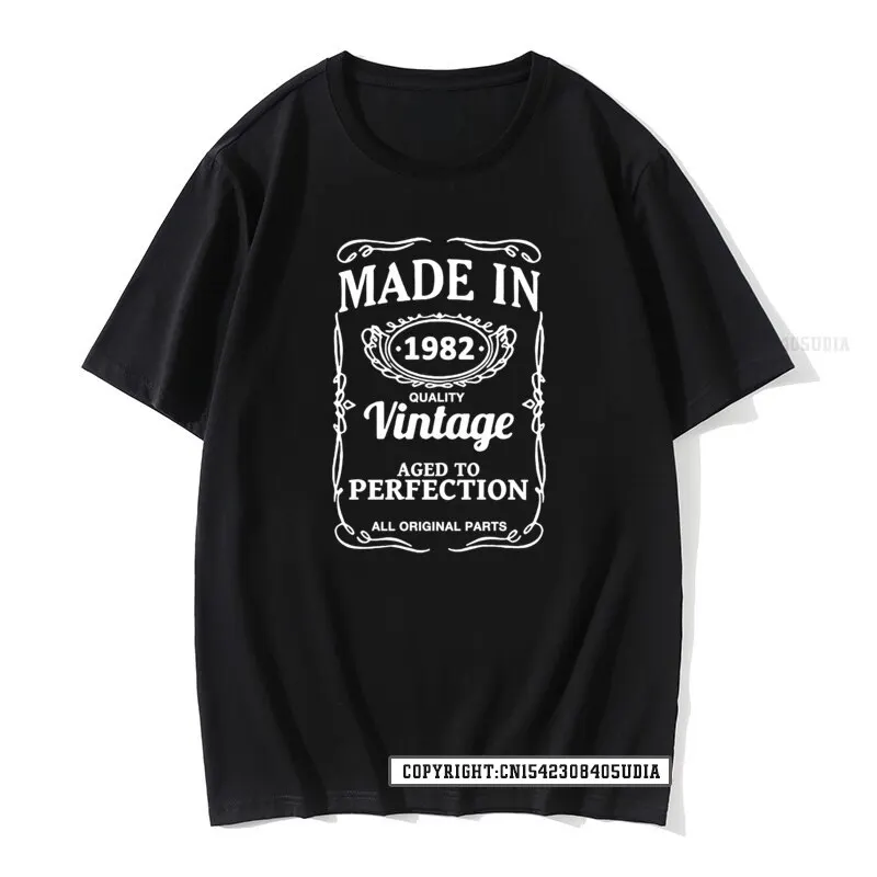 Men's Fashion T-Shirt 36 37 38 39 40 Years Old Made In 1981 1982 1983 1984 1985 Graphic T-Shirt Tops Tees Popular Men T Shirt