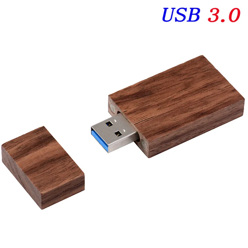JASTER USB 3,0 деревянный альбом+ клен USB флэш-накопитель 4 ГБ 8 ГБ 16 ГБ 32 ГБ 64 Гб 128 ГБ Флешка карта памяти бесплатный логотип - Цвет: Walnut