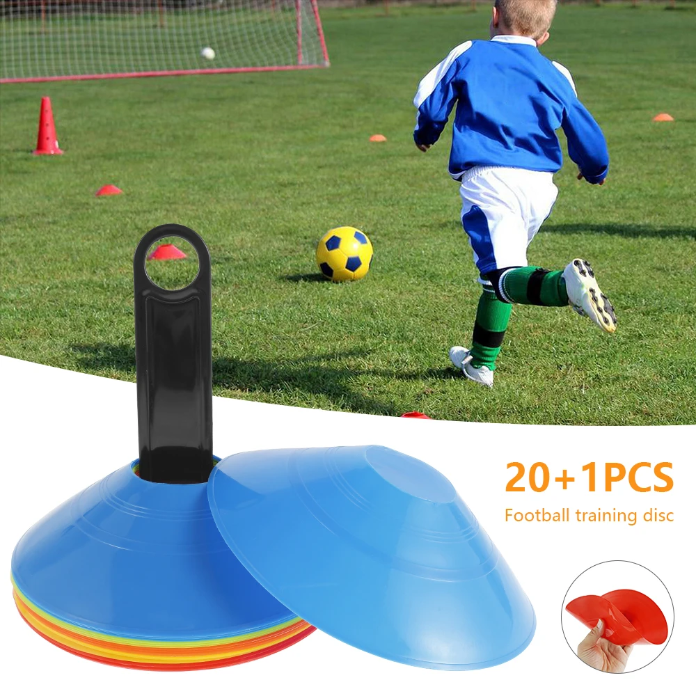 

New Pack Of 20 5 Colors Football Training Logo Disc Sports Disc Cone Marking Disc Football Entertainment Sports Accessories