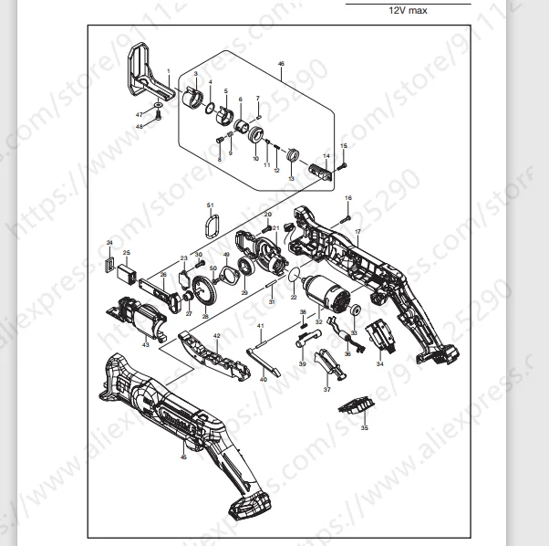 

Maktia for JR103D rotor switch stator handle housing bearing Spindle gear (Consult customer service)