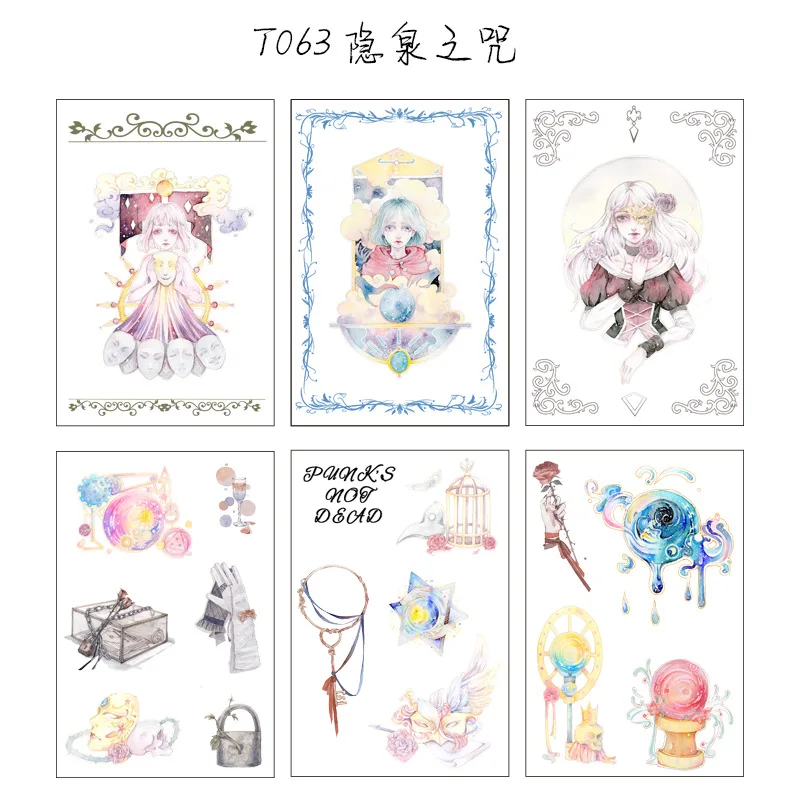 

Декоративные наклейки Mengtai для скрапбукинга, 6 шт.