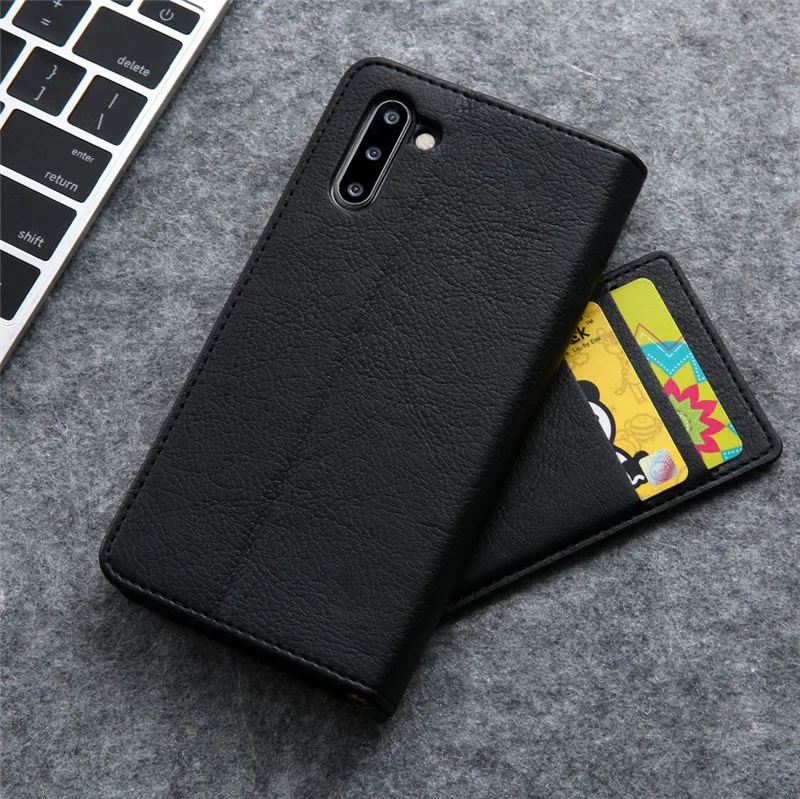 Кожаный чехол кошелек для samsung Galaxy Note 10 8 9 слотов карт подставка телефона S10 S8 S9 Plus|