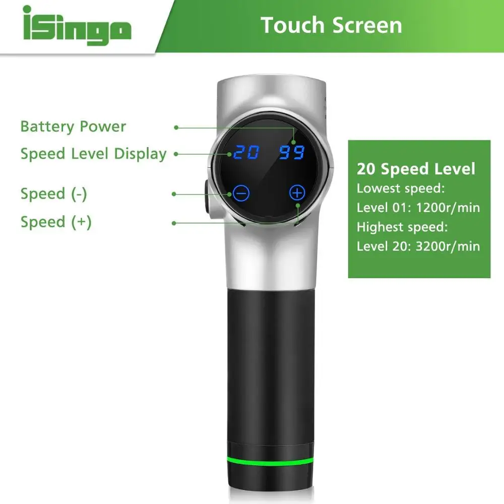 Электрический массажер для восстановления мышц 20 скоростей ударная