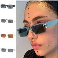 modern women men sunglasses alloy frame sun glasses goggles anti uv spectacles rectangle adumbral a