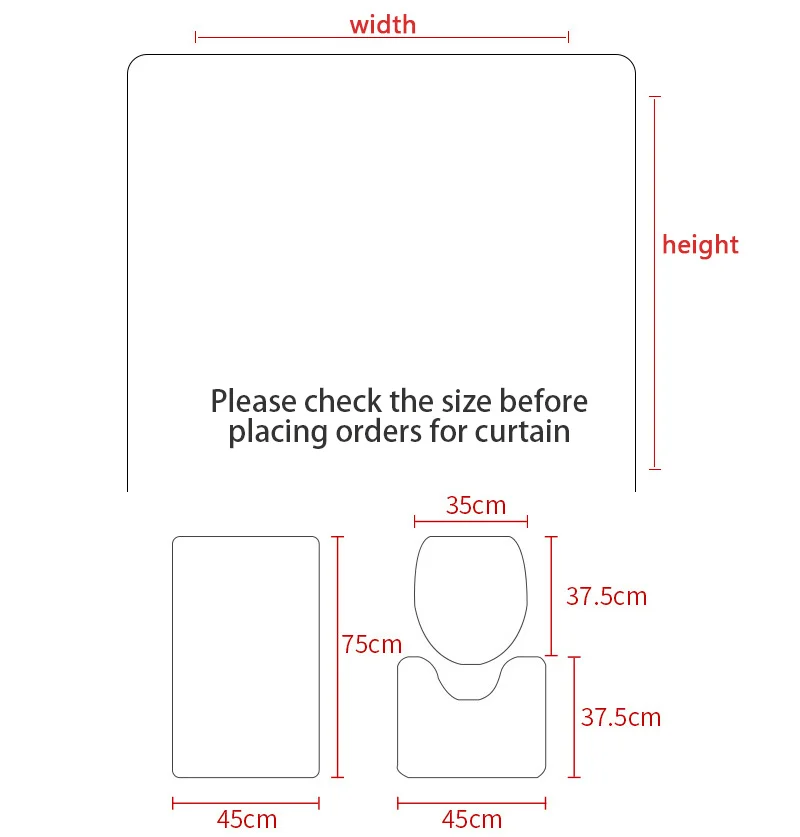 Рождественская занавеска для ванной и душа коврики аксессуары полный комплект
